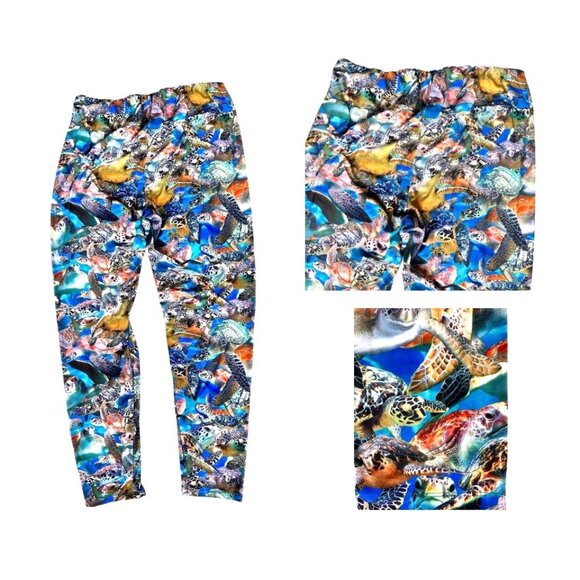 ArtSea Florida Keys Leggings XL Elastic Stretch High Waist Pants Beach Islands - Picture 6 of 12